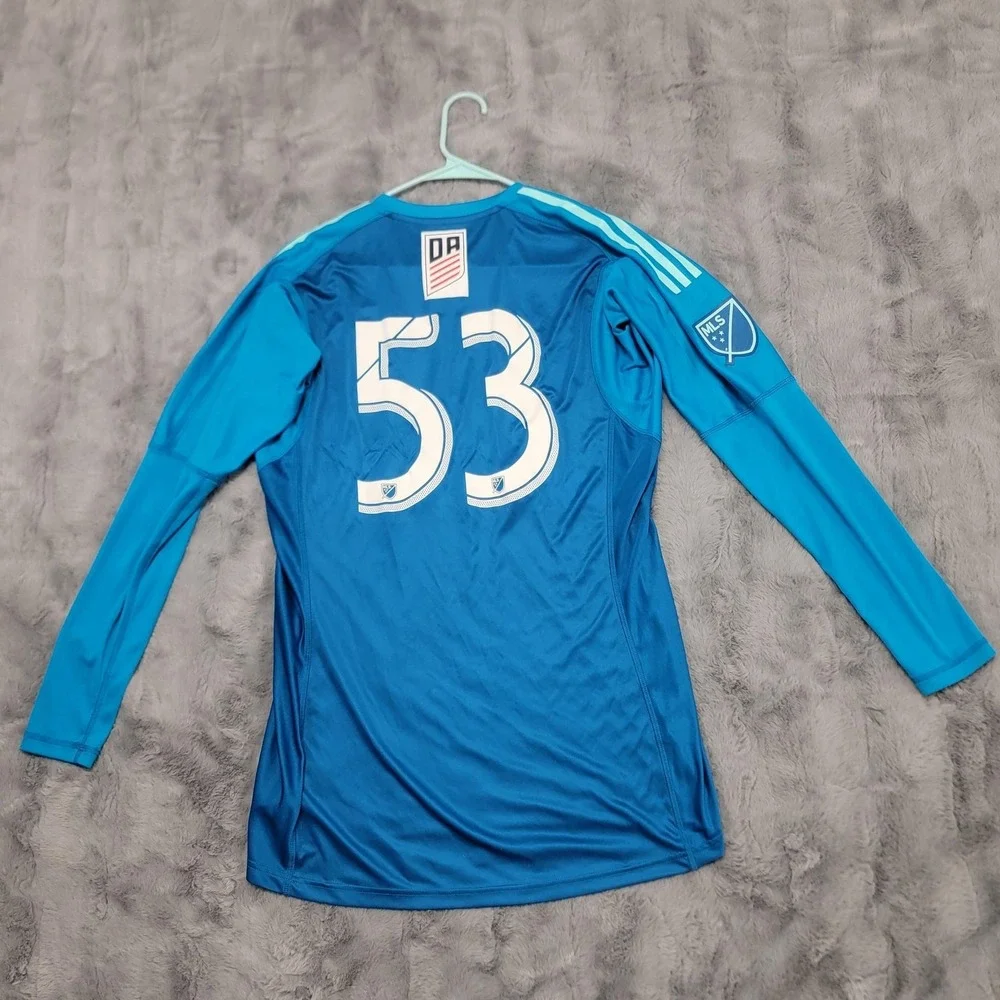 Columbus‎ Crew Adidas Jersey Mens Medium (Fits Small) Blue MLS Soccer Acura #53